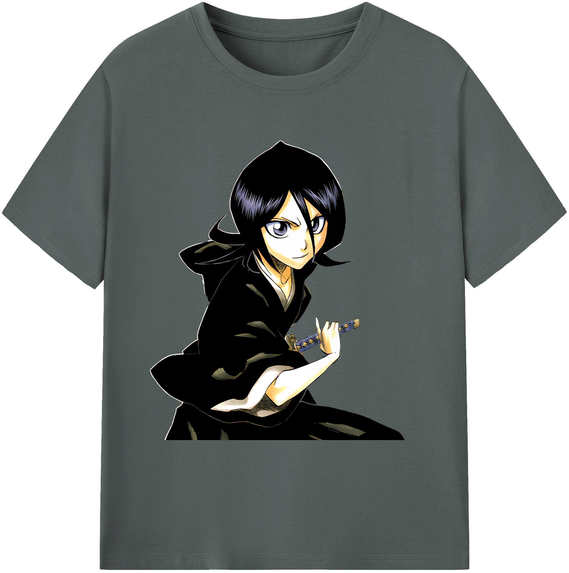 （画像用） ブリーチ 朽木ルキア BLEACH Kuchiki Rukia 綿100％ メンズ半袖Tシャツ｜肌触りやわらか＆通気性